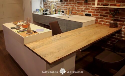 Купить Кухонная столешница древесина вяза на сайте Azokhe с быстрой доставкой по Москве и области.